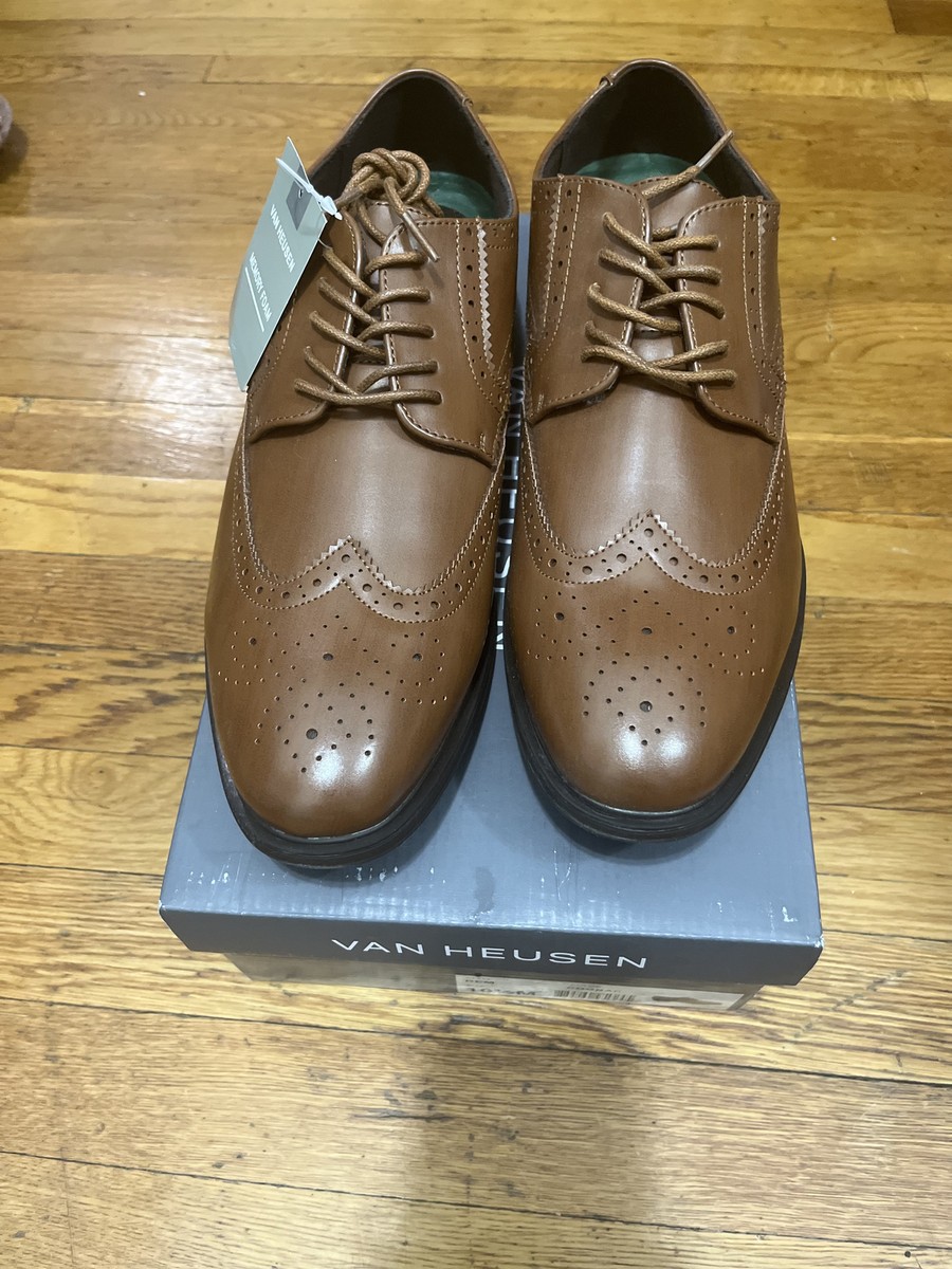 Van Heusen Brown Oxford Dress Shoes with Wingtip Design Size 10.5 Tech Knit Van Heusen | Shoes | Van Heusen Brown Oxford Dress Shoes  main image 3