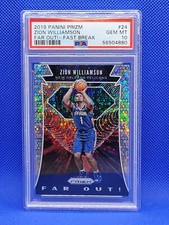 2019-20 Panini Prizm Zion Williamson Far Out Fast Break #24 PSA 10 RC  2f101