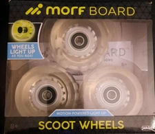 Morf Board Scoot Wheels Lights up, Replaceable pack of 3  