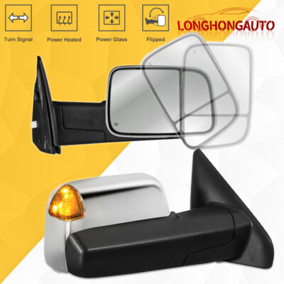 Dodge Heated Pair Of Chrome Power Heated Tow Mirrors W/ Turn - Foto 5