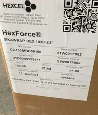 HexForce Hexcel SikaWrap carbon fiber fibre 103C-25", 35kg, repair bridge etc. 
