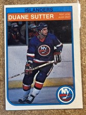 1982-83 O-Pee-Chee OPC Duane Sutter #212 New York Islanders