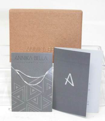 Annika Bella Double Strand Sterling Silver Bracelet - Bar Chain 6.5-7'' Boxed NEW