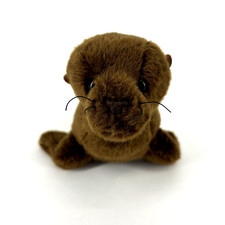 Aurora Brown Seal Plush Stuffed Animal Whiskers 8"