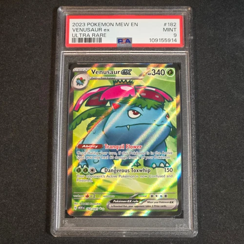 PSA 9 Venusaur ex 182/165 Sv: Scarlet & Violet 151 Holo