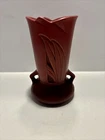Roseville Pottery Vase Silhouette 780-6 Mauve Cranberry Red Art Deco