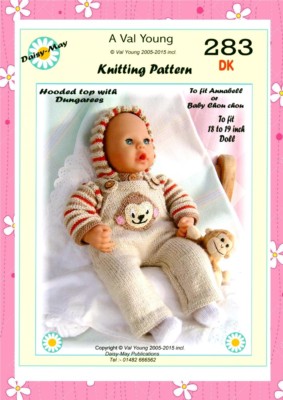 PUPPEN STRICKANLEITUNG Nr. 283 für /ANNABELL 18''/19'' Puppe von Daisy May