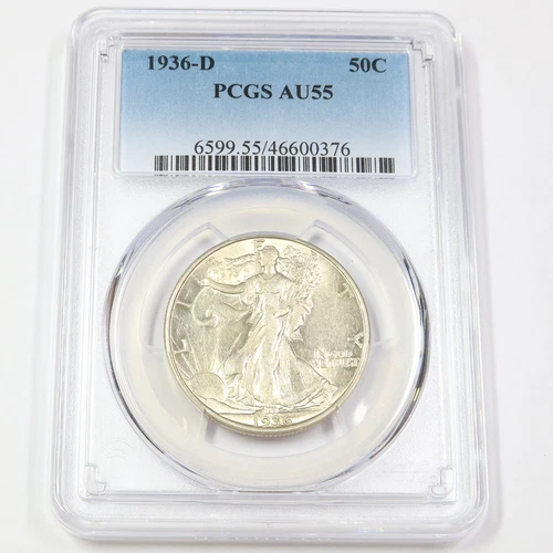 1936-D PCGS AU55 | Walking Liberty Half Dollar 50c US Coin #43668A