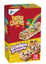 Golden Grahams Lucky Charms Breakfast Cereal Treat Bars Variety Pack, 28 ct