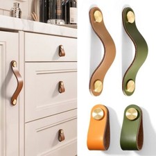 Cabinet Handle Furniture Handle Drawer Pull Knobs Leather Door Handles