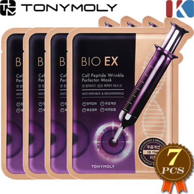 TONYMOLY Bio EX Cell Peptide Wrinkle Perfector Mask 30g x 7pcs Korean Skin Care
