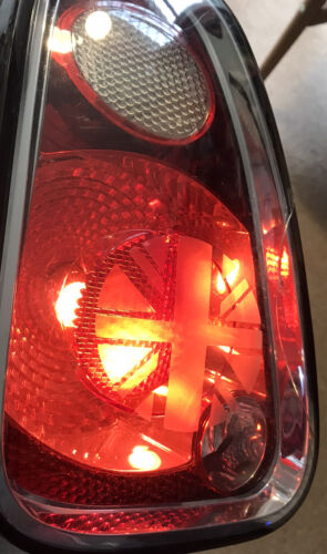 Mini Cooper, One, Clubman 02-06 R50 R52 R53 Union Jack Rear brake light Stickers - Picture 12 of 12