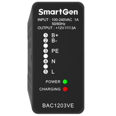 SMARTGEN BAC1203VE (12V3A) Battery Charger, DIN rail mounted, Floating
