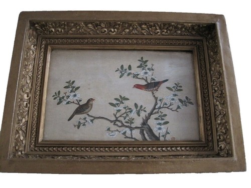 Vtg 1993 Chinese Ginger Jar with Lid Blue Beige & Peach Flowers w