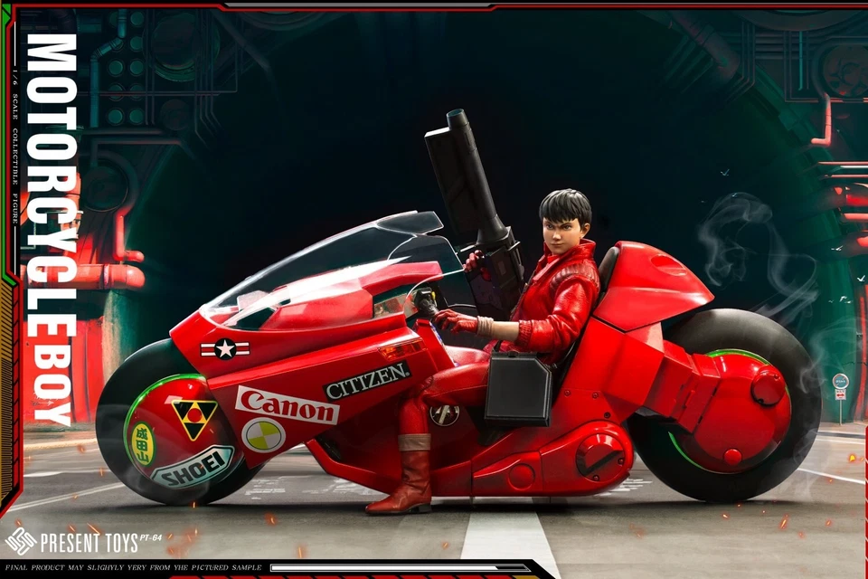 PRESENT TOYS PT-SP64 1/6 Motorcycle Boy Male Action Figure Model Doll w/Platform - Image 2 of 4