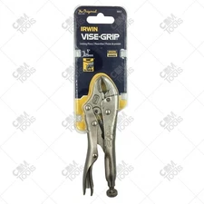 Vise-Grip 5WR 5" Long 1-1/8" Capacity Curved Jaw Locking Pliers w/ Wire Cutter