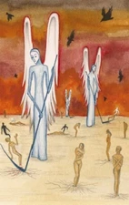 print of painting Ryta gothic art Halloween surreal steampunk angel judgement