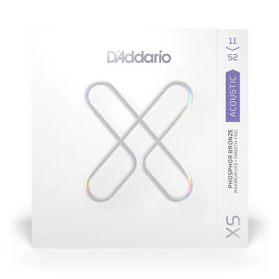 D'Addario XSAPB1152 Phosphor Bronze Acoustic Guitar Strings Light 11-52 XS