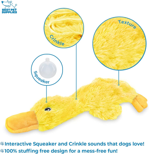 Best Pet Supplies Crinkle Dog Toy for Small, Medium, and Large Breeds, Cute No S - Picture 3 of 12