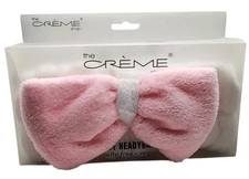 New In Box the Cr me Shop Pink Bow Teddy Headyband Wash Face Instead Of Hair