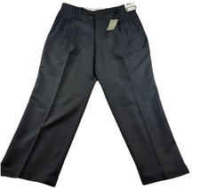 Louis Raphael Dress Pants Mens 38 Dark Olive Grey Herringbone NWT Unhemmed