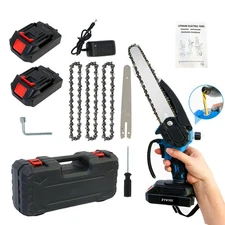 2 Battery 8 inch Mini Electric ChainSaw Cordless Handheld Portable ChainSaw 880W