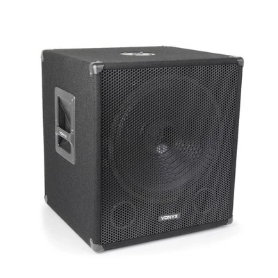 Vonyx SWA15 15" Active DJ Subwoofer 300W Bass Speaker Power Amplified