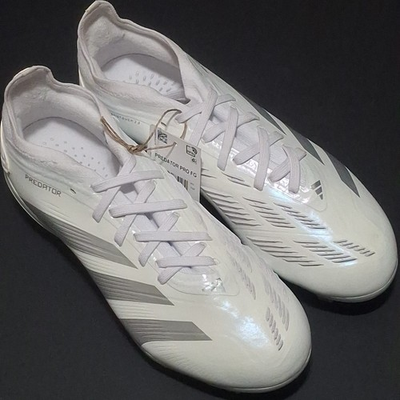 #ad Adidas IG7778 Predator Pro FG Soccer Cleats Size M 5 W 6 White Silver $59.95