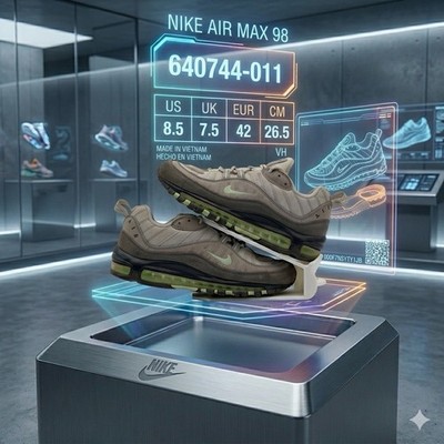 Nike Air Max 98 Vast Grey Fresh Mint 640744-011 Men's Size 8.5