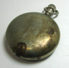 Vintage Elgin 18s 7J Open Face Silver Tone  Pocket Watch Running — photo 5