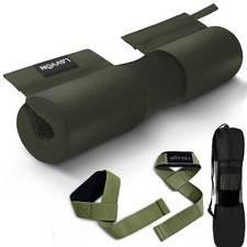 Barbell Squat Pad Set - Thick Foam, Anti-Slip Nylon - for Squats, Lunges