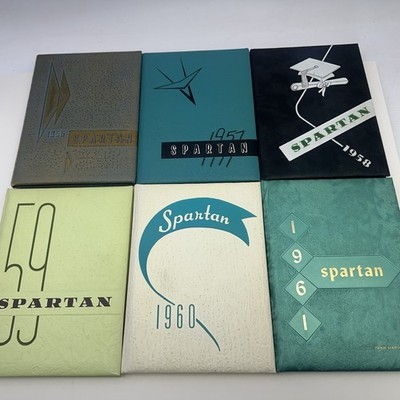 1956 - 1961 Emery High School Yearbook Emeryville CA Vintage Spartans Lot Of 6