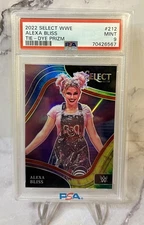 2022 Select WWE Alexa Bliss Tie Dye Prizms Ringside #7/25 PSA 9