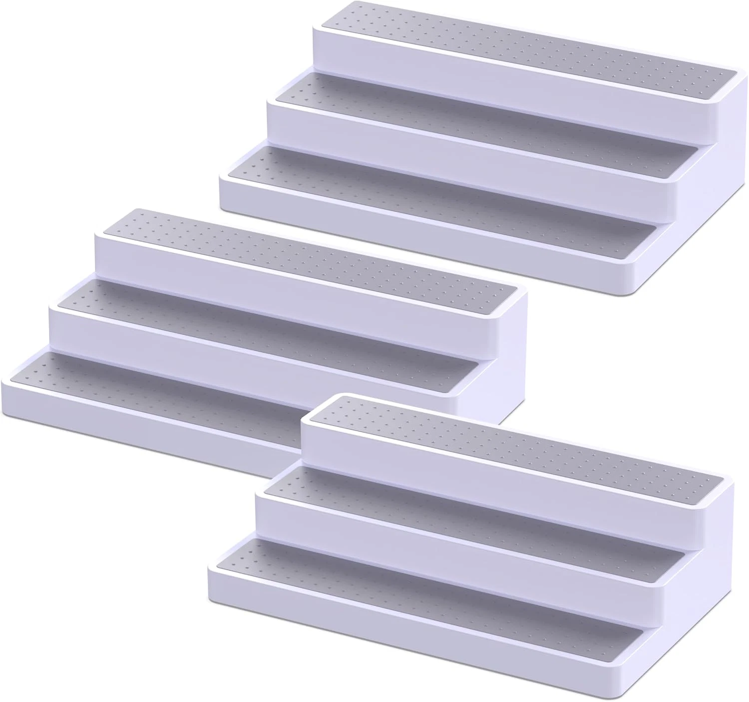 3Pcs/Set 3-Tier Spice Rack Pantry Organizers Non-Skid Shelf Organizer Seasoning