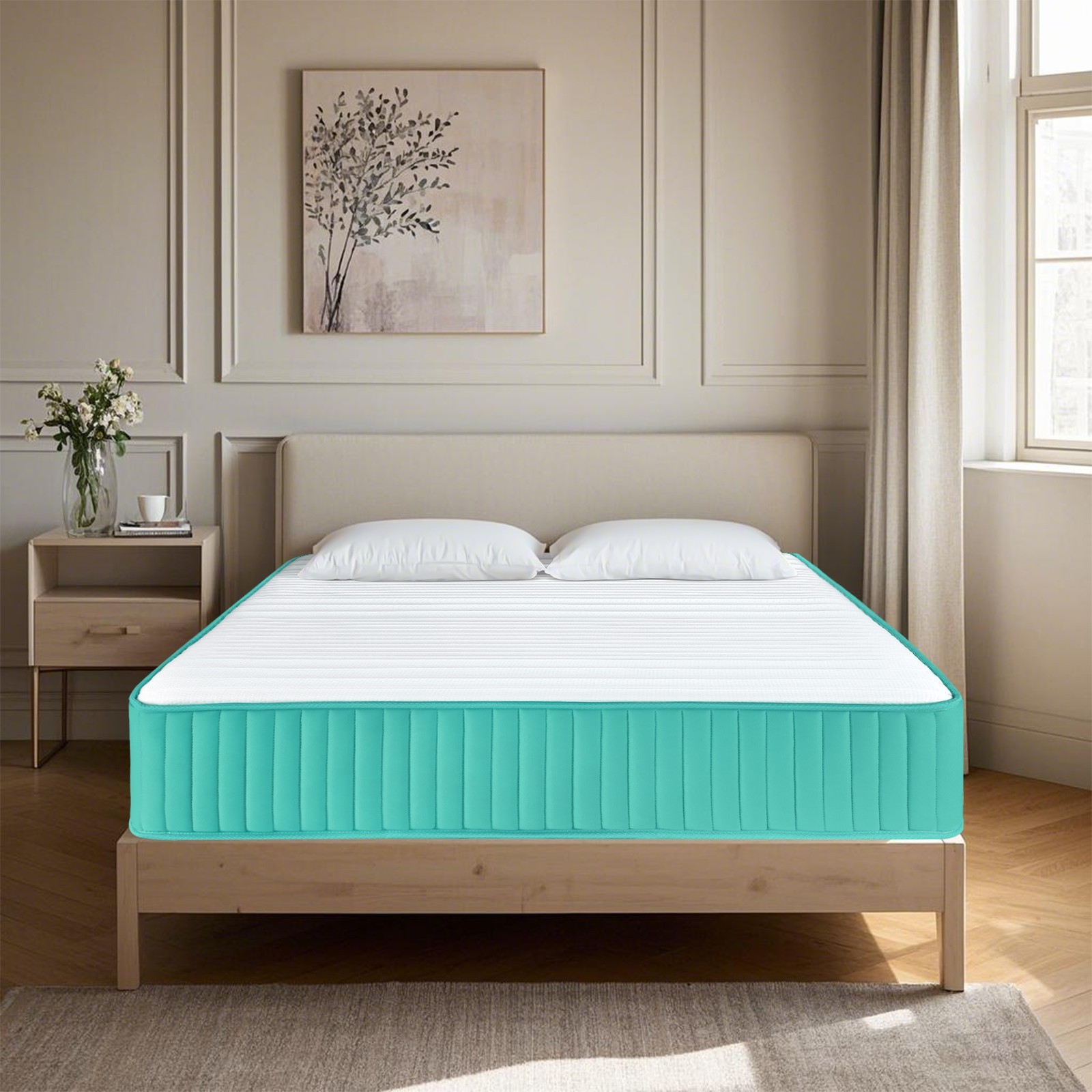 Perfect Size Mattress,  12'' Soft Fabric Hybrid Innerspring Cool Foam Mattress