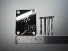 1 Sets For Fender Classic F Logo PLATED Electric Guitars Bass Neck Plates Chrome