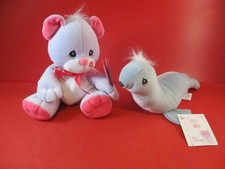 Precious Moments Tender Tails Kissy Purple Bear  Easter Seals Beanbag Plush