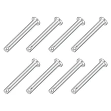 8Pcs 5/32" x 1-3/16" Single Hole Clevis Pins, 304 Stainless Steel Flat Head Pin
