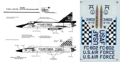 Superscale Decals 1/48 F-102A Delta Dagger 16th FIS 51st FIW 146th FIS (USAF)