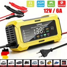 12V LiFePO4 Lithium Autobatterie Ladeger�t Vollautomatisches Reparatur AGM GEL