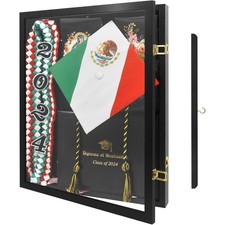 17"x21" Graduation Shadow Box Frame for Cap Gown Diploma Stole Cords
