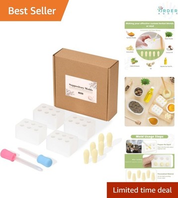 Reusable Silicone Suppository Molds Kit 2ML 4 Trays DIY Home Use
