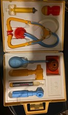 Vintage 1977 Fisher-Price Medical Doctor Kit Toy 936 w/ Case