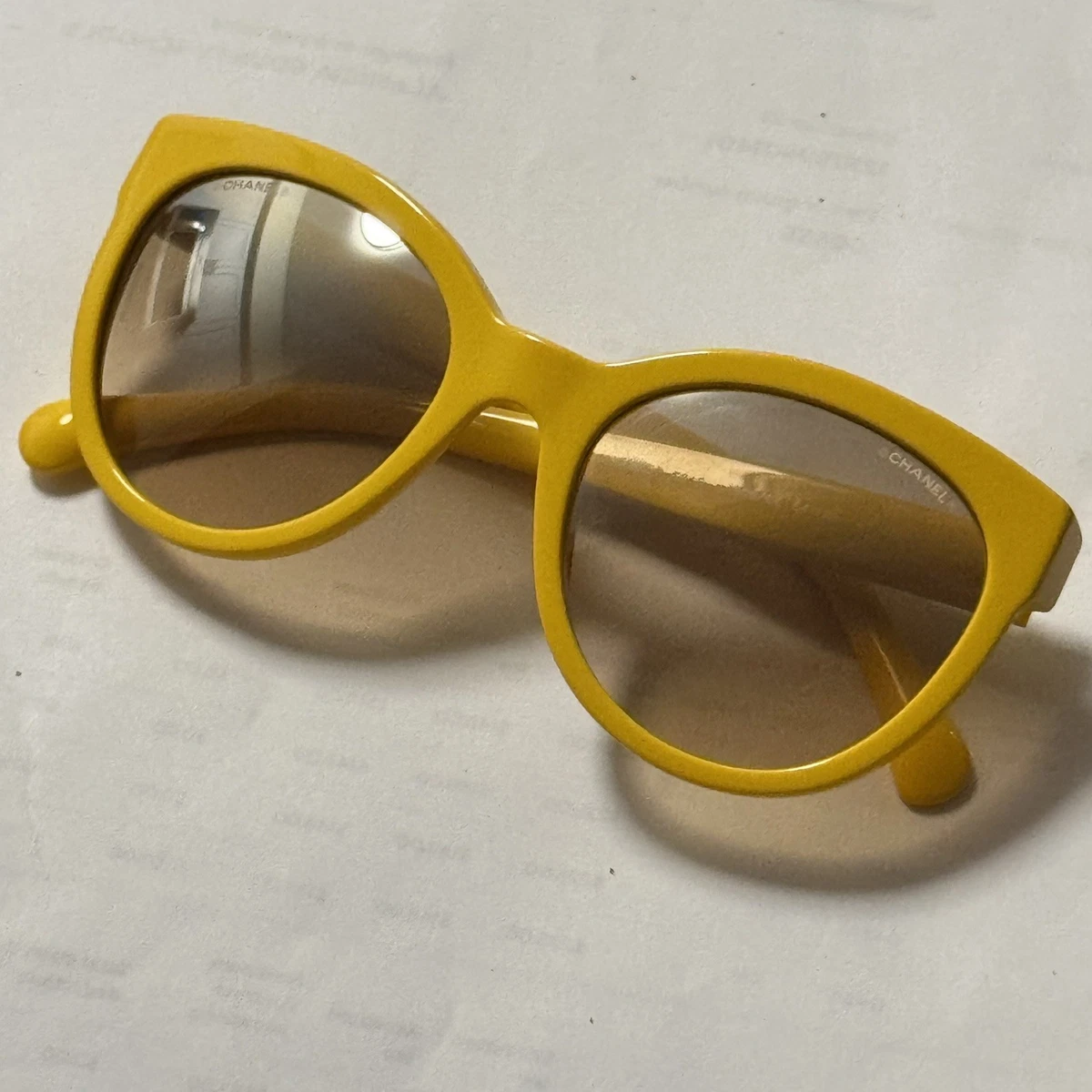 CHANEL Yellow Sunglasses for Women for sale | eBay display picture 2