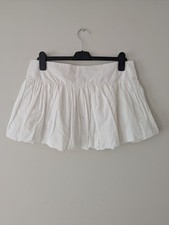 BNWT Urban Outfitters White Puffball Bubble Hem Mini Skirt Size L