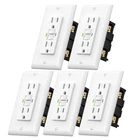 DEWENWILS 5-Pack GFCI Outlet 20Amp, Outdoor Weather-Resistant(WR), White