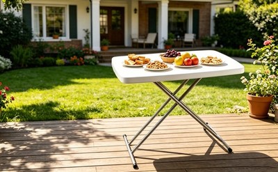 2.5 FT Garden Portable Folding Table Outdoor Picnic Camping Table Adjustable