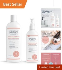 Complete Itch Relief Bundle: Medicated Shampoo and Spray for Dogs Cats