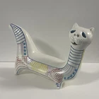 Rare Hand Painted Gus Betty McLaren Pottery Australia - Cat Mid Century Design