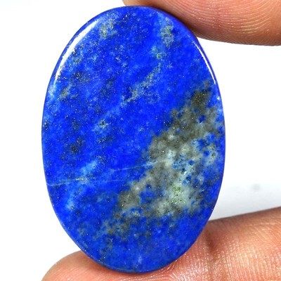 100% Natural Blue Lapis Lazuli Oval Cab Nice Incredible 54.80Cts. 25x 41x 06mm